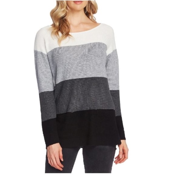 Vince Camuto Colorblock Pocket Sweater - Picture 3 of 9